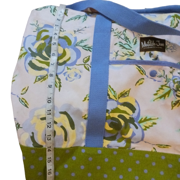 MATILDA JANE weekend bag.  Green & blue. - Picture 7 of 8